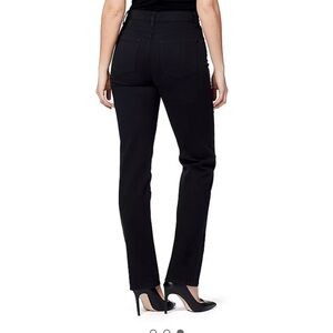 High-Rise Straight Leg Jeans - Black
